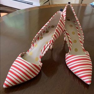 Boden D’Orsay Pumps Res Stripe Heels - New in Box
